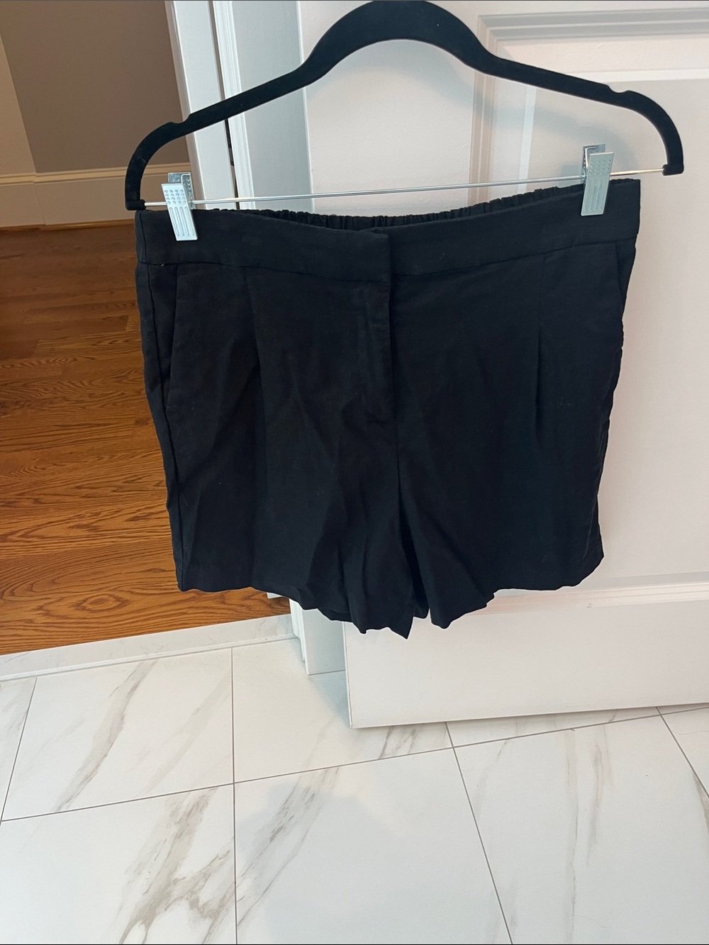 J. Crew Black High-Rise Tailored Shorts